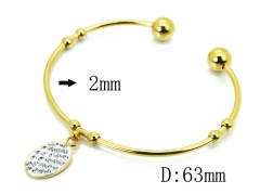 HY Wholesale 316L Stainless Steel Bangle-HY58B0497LR