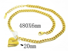 HY Wholesale Stainless Steel 316L Lover Necklaces-HY32N0175PT