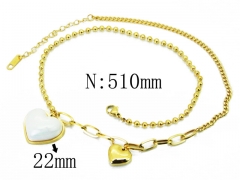 HY Wholesale Stainless Steel 316L Lover Necklaces-HY32N0185HFF