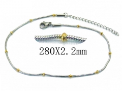 HY Wholesale stainless steel Anklet-HY62B0373JL