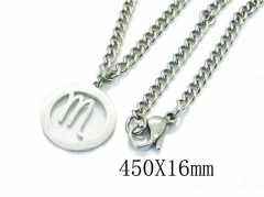 HY Wholesale 316L Stainless Steel Font Necklace-HY39N0511JS