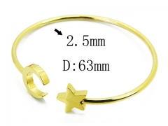 HY Wholesale 316L Stainless Steel Popular Bangle-HY58B0519MF