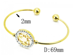 HY Wholesale 316L Stainless Steel Popular Bangle-HY58B0498ML