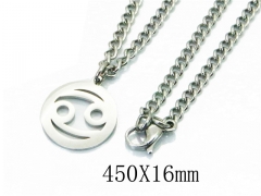 HY Wholesale 316L Stainless Steel Font Necklace-HY39N0515JF