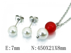 HY Stainless Steel jewelry Pearl Set-HY21S0203LS