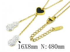 HY Wholesale Stainless Steel 316L CZ Necklaces-HY80N0390PL
