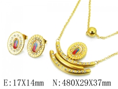 HY Wholesale 316L Stainless Steel CZ jewelry Set-HY12S0906HFF