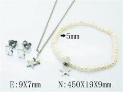 HY Stainless Steel jewelry Pearl Set-HY21S0207IOF