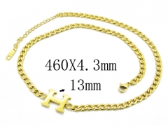 HY Wholesale 316L Stainless Steel Font Necklace-HY32N0193OL