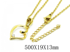 HY Wholesale Stainless Steel 316L Lover Necklaces-HY22N0618HJT
