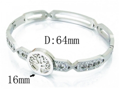 HY Wholesale Stainless Steel 316L Bangle(Crystal)-HY80B1160HJL