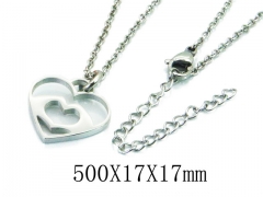 HY Wholesale Stainless Steel 316L Lover Necklaces-HY22N0612PC