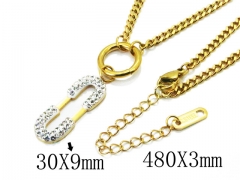 HY Wholesale Stainless Steel 316L CZ Necklaces-HY80N0367PZ