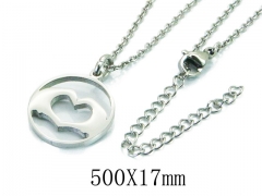 HY Wholesale Stainless Steel 316L Lover Necklaces-HY22N0607PZ