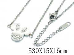 HY Wholesale Stainless Steel 316L CZ Necklaces-HY80N0355ME