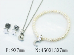 HY Stainless Steel jewelry Pearl Set-HY21S0209IOE