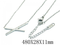 HY Wholesale Stainless Steel 316L CZ Necklaces-HY80N0365LE