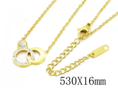 HY Wholesale Stainless Steel 316L CZ Necklaces-HY80N0393NV