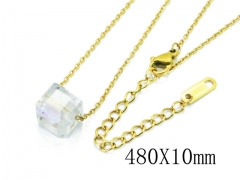 HY Wholesale Stainless Steel 316L CZ Necklaces-HY80N0361LE