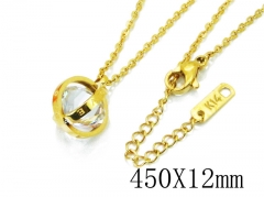HY Wholesale Stainless Steel 316L CZ Necklaces-HY80N0362OQ