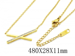 HY Wholesale Stainless Steel 316L CZ Necklaces-HY80N0366ML