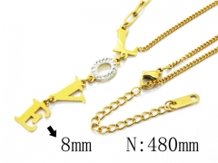 HY Wholesale Stainless Steel 316L Lover Necklaces-HY80N0372OF