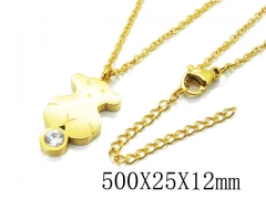 HY Stainless Steel 316L Necklaces (Bear Style)-HY80N0368LA