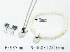 HY Stainless Steel jewelry Pearl Set-HY21S0211IOV