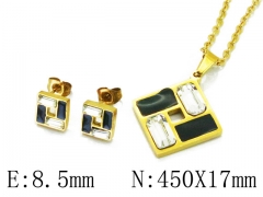 HY Wholesale 316L Stainless Steel CZ jewelry Set-HY12S0914OT
