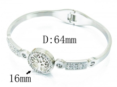 HY Wholesale Stainless Steel 316L Bangle(Crystal)-HY80B1158HJL