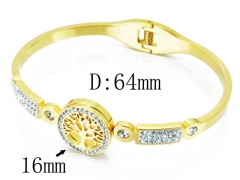 HY Wholesale Stainless Steel 316L Bangle(Crystal)-HY80B1159HMA