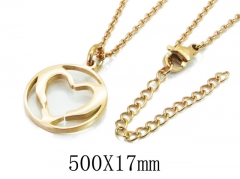 HY Wholesale Stainless Steel 316L Lover Necklaces-HY22N0611HHE