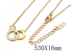 HY Wholesale Stainless Steel 316L CZ Necklaces-HY80N0394NR