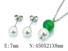 HY Stainless Steel jewelry Pearl Set-HY21S0204LW