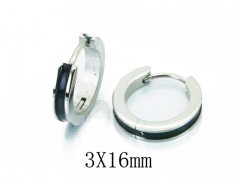 HY Stainless Steel 316L Huggie Hoop Earrings-HY05E1931PE