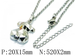 HY Stainless Steel 316L Necklaces (Bear Style)-HY90N0186HKF
