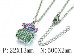 HY Stainless Steel 316L Necklaces (Bear Style)-HY90N0192HNV