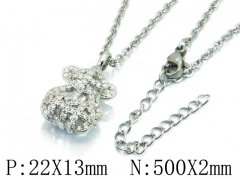 HY Stainless Steel 316L Necklaces (Bear Style)-HY90N0189HME