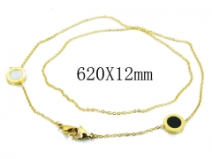 HY Wholesale Stainless Steel 316L CZ Necklaces-HY32N0215HEE