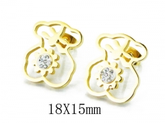 HY Wholesale Stainless Steel Bear Earrings-HY64E0423OD