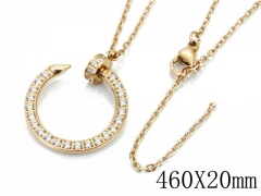 HY Wholesale Stainless Steel 316L CZ Necklaces-HY14N0302HNZ