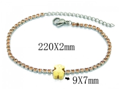 HY Stainless Steel 316L Bracelet (Bear Style)-HY64B1435HJC