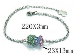 HY Stainless Steel 316L Bracelet (Bear Style)-HY90B0405HNX