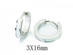 HY Stainless Steel 316L Huggie Hoop Earrings-HY05E1929PQ
