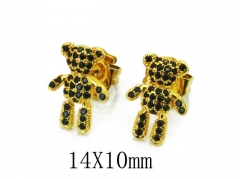 HY Wholesale Stainless Steel Bear Earrings-HY90E0274HMQ