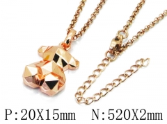HY Stainless Steel 316L Necklaces (Bear Style)-HY90N0188HNX