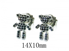 HY Wholesale Stainless Steel Bear Earrings-HY90E0273HLE