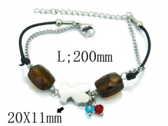 HY Stainless Steel 316L Bracelet (Bear Style)-HY64B1442HLW