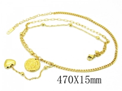 HY Wholesale Stainless Steel 316L Lover Necklaces-HY32N0198HFF