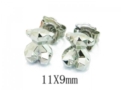 HY Wholesale Stainless Steel Bear Earrings-HY90E0270HIE